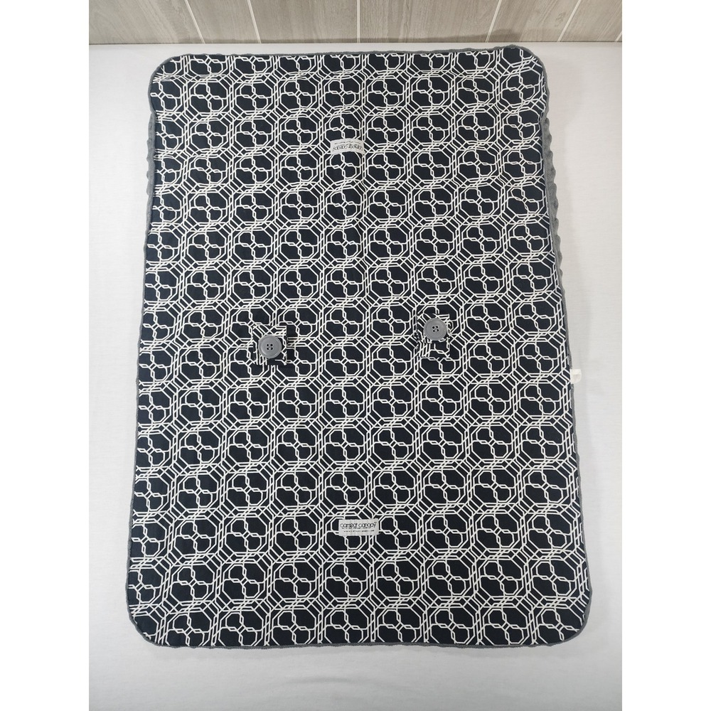 Carseat Canopy Car Seat Cover Black White Geometric Minky Dot Lining Knott
